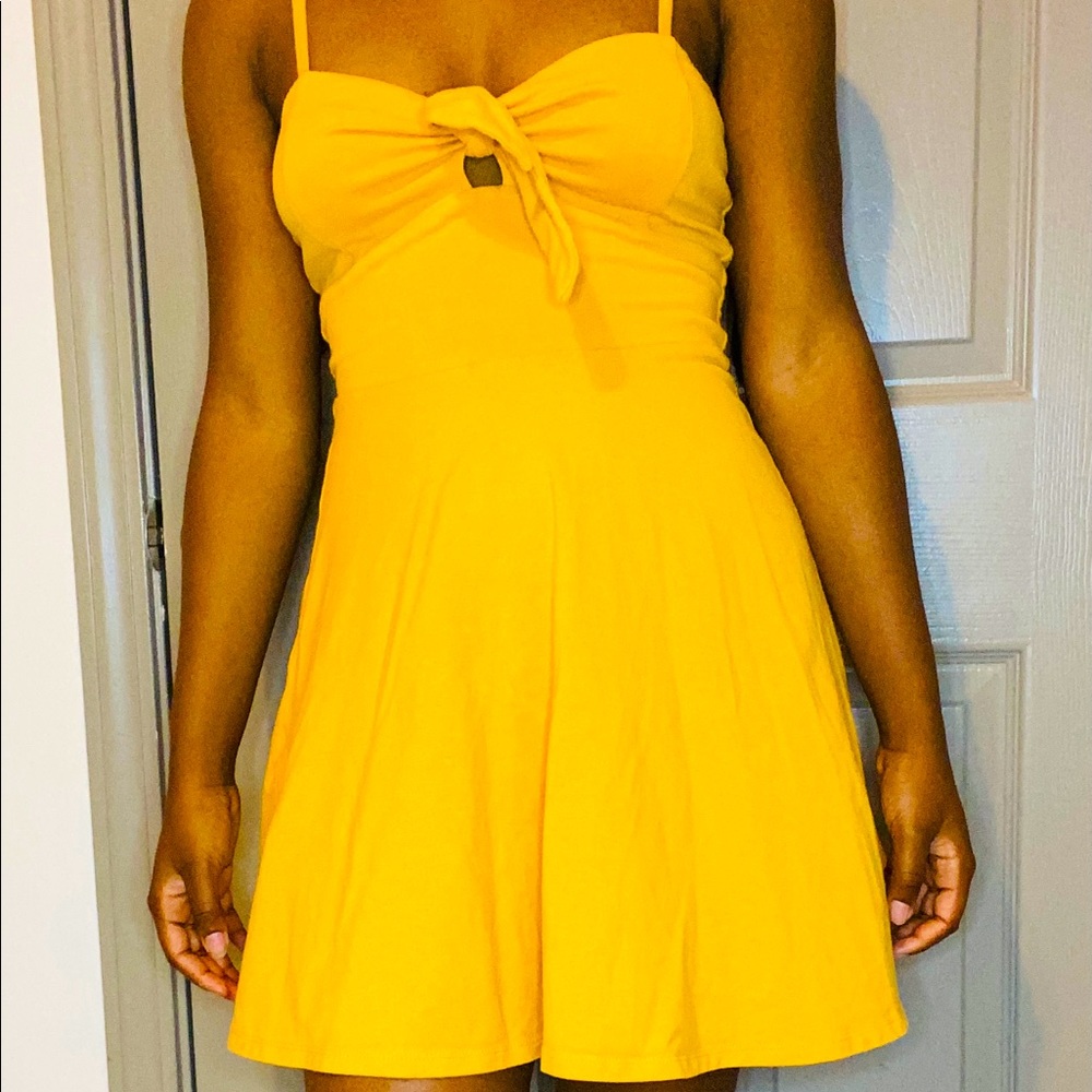 Mustard Yellow sundress with cutout
